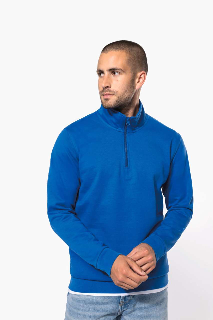 ZIP NECK SWEATSHIRT