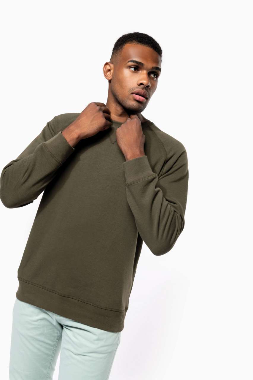 MEN'S ORGANIC COTTON CREW NECK RAGLAN SLEEVE SWEATSHIRT - Slika 4