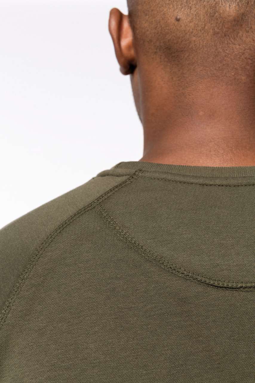MEN'S ORGANIC COTTON CREW NECK RAGLAN SLEEVE SWEATSHIRT - Slika 7