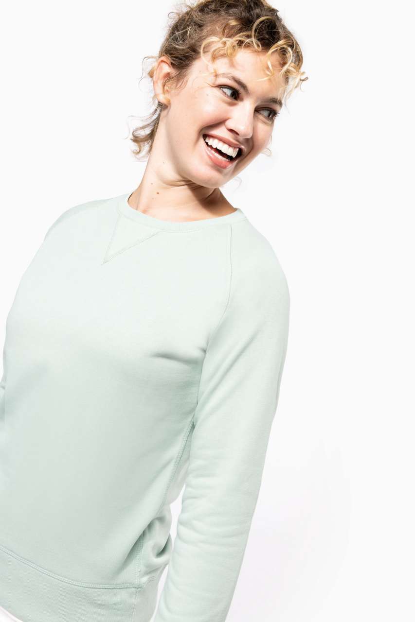 LADIES’ ORGANIC COTTON CREW NECK RAGLAN SLEEVE SWEATSHIRT - Slika 5