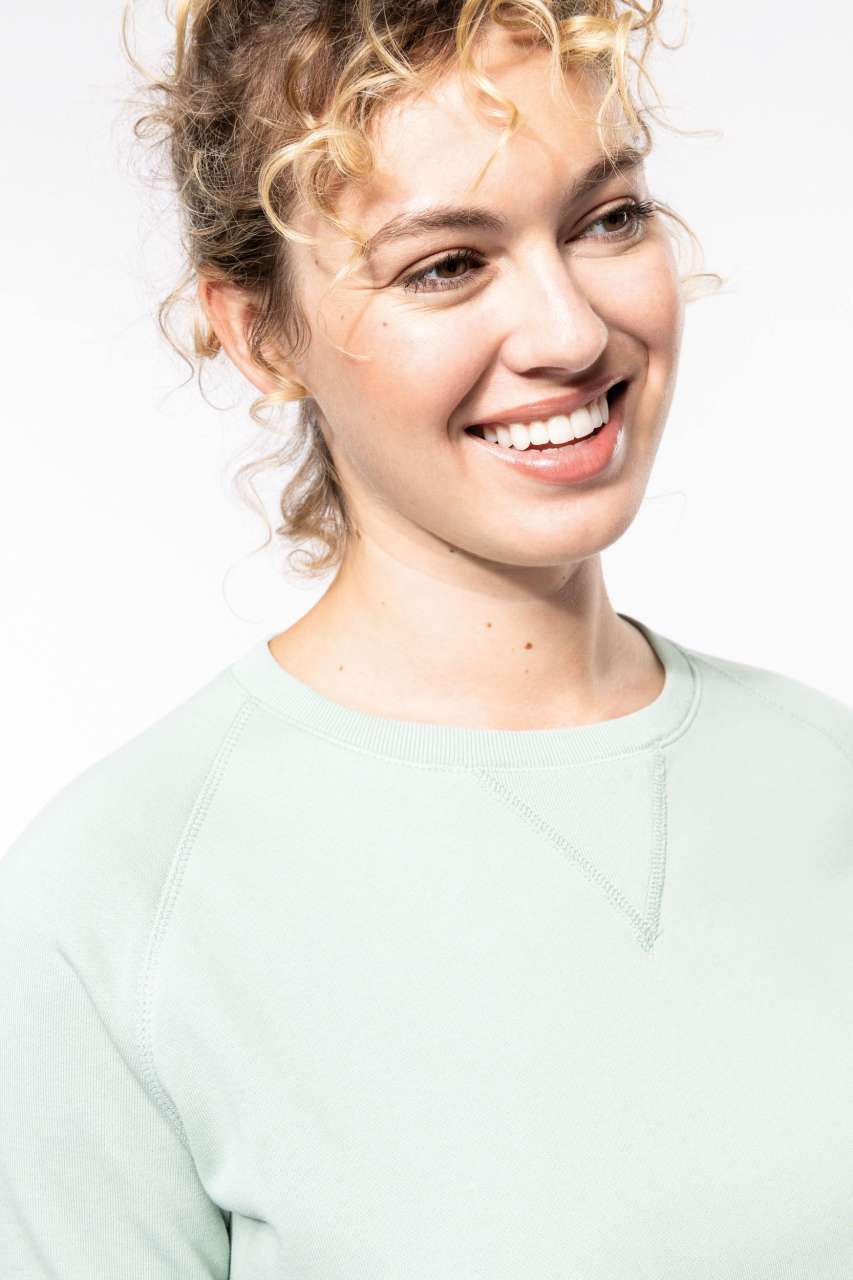 LADIES’ ORGANIC COTTON CREW NECK RAGLAN SLEEVE SWEATSHIRT - Slika 8