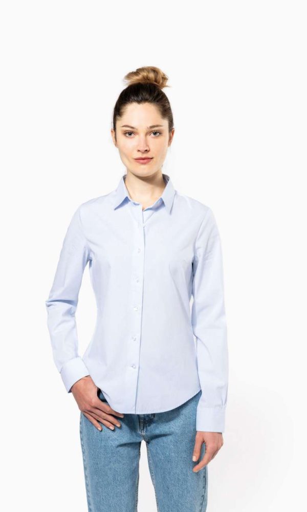 LADIES’ LONG-SLEEVED COTTON POPLIN SHIRT
