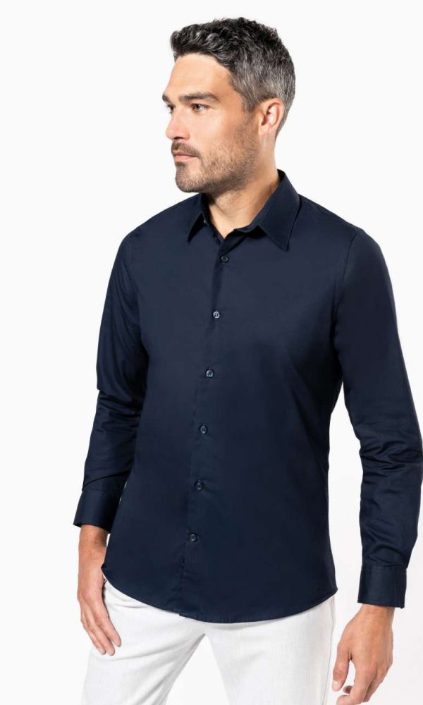 MEN’S LONG-SLEEVED COTTON POPLIN SHIRT