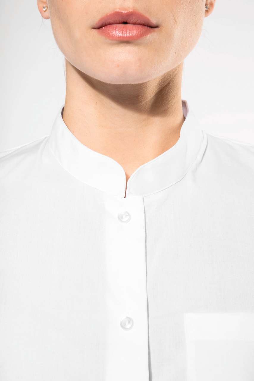 LADIES' LONG-SLEEVED MANDARIN COLLAR SHIRT - Slika 7