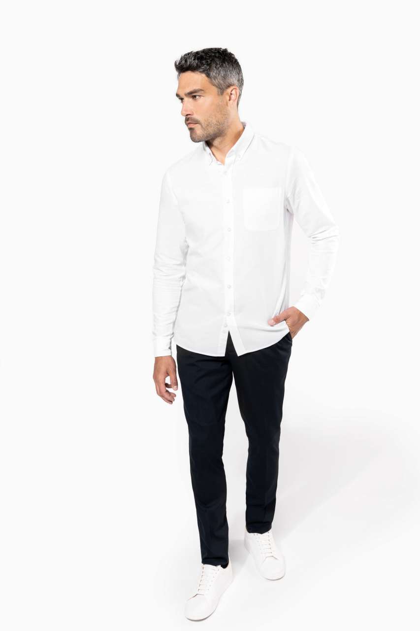 LONG-SLEEVED WASHED OXFORD COTTON SHIRT - Slika 2