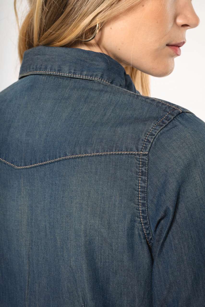 LADIES' LONG-SLEEVED DENIM SHIRT - Slika 7