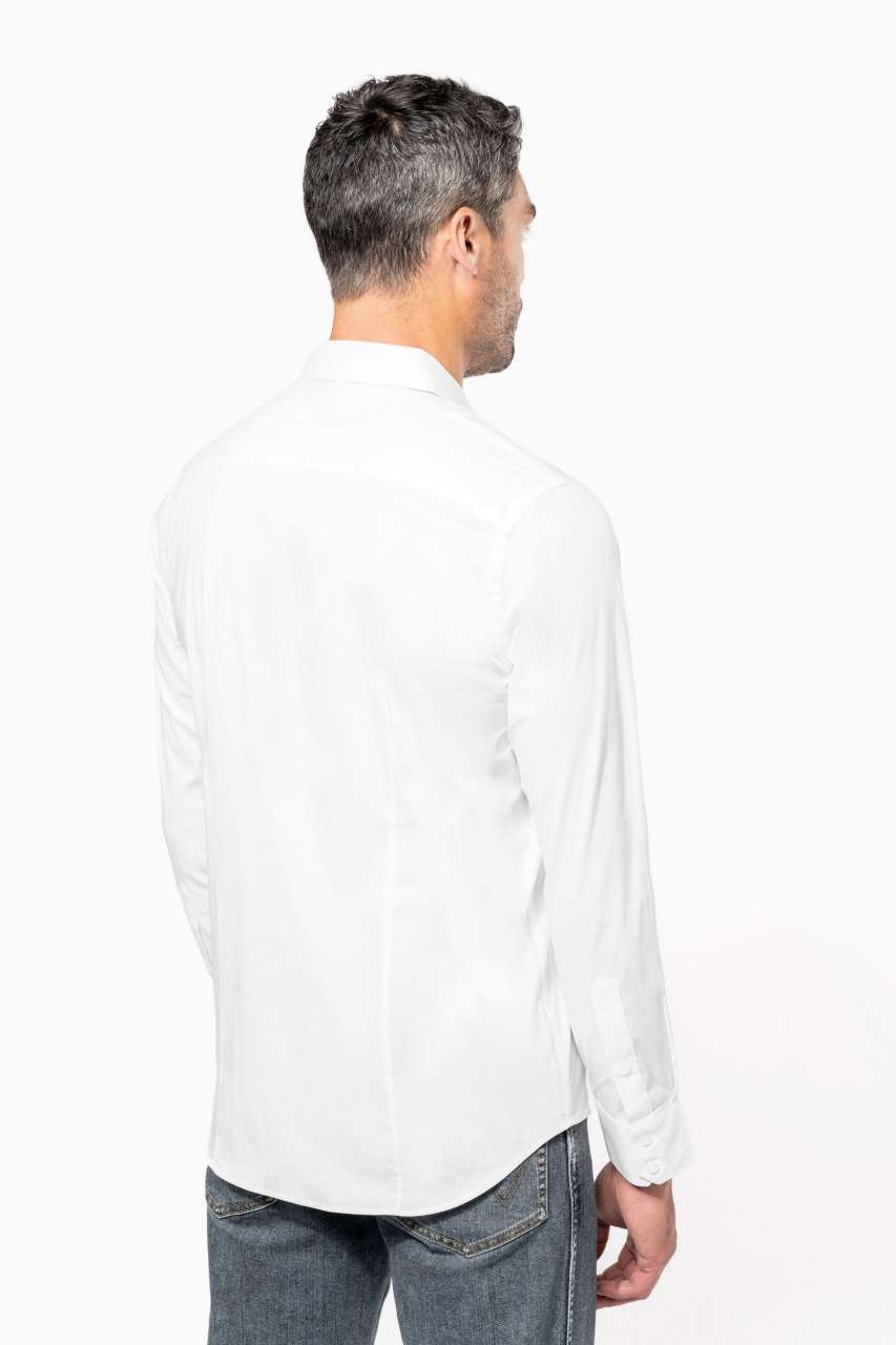 LONG-SLEEVED COTTON/ELASTANE SHIRT - Slika 4