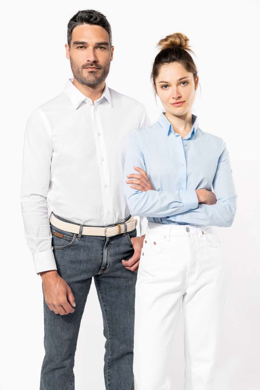 LONG-SLEEVED COTTON/ELASTANE SHIRT - Slika 6