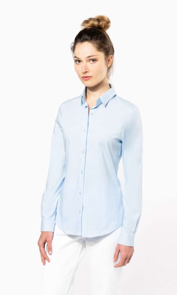 LADIES' LONG-SLEEVED STRETCH SHIRT