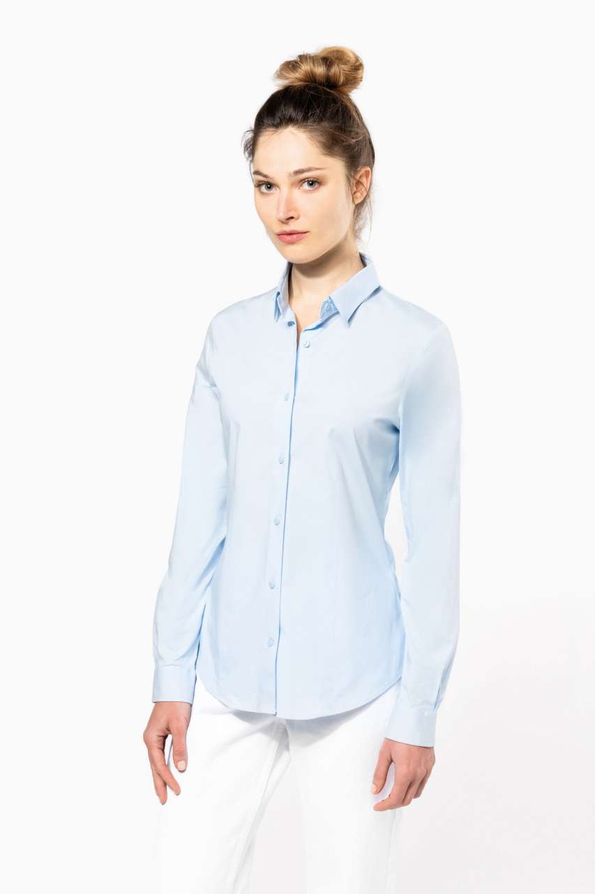LADIES' LONG-SLEEVED STRETCH SHIRT