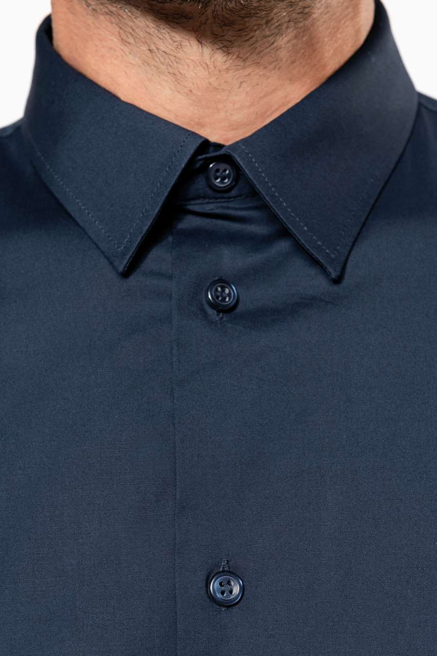 SHORT-SLEEVED COTTON/ELASTANE SHIRT - Slika 3