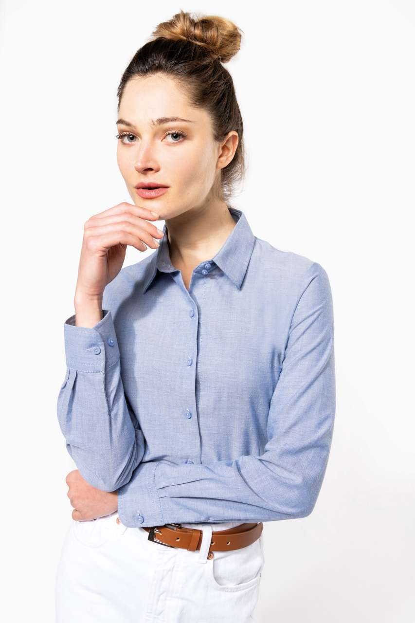 LADIES' LONG-SLEEVED OXFORD SHIRT - Slika 3