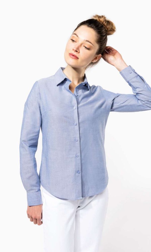 LADIES' LONG-SLEEVED OXFORD SHIRT