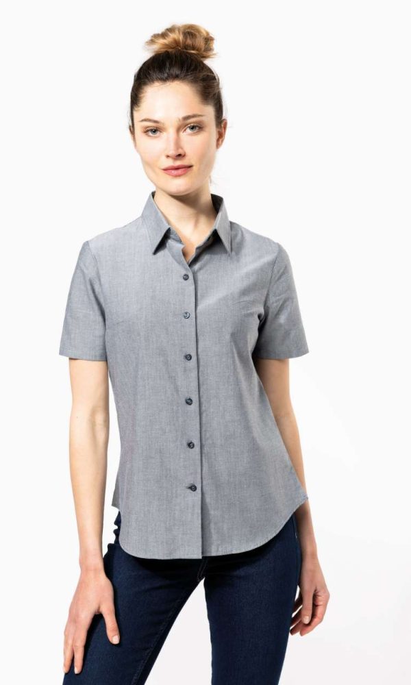 LADIES' SHORT-SLEEVED OXFORD SHIRT