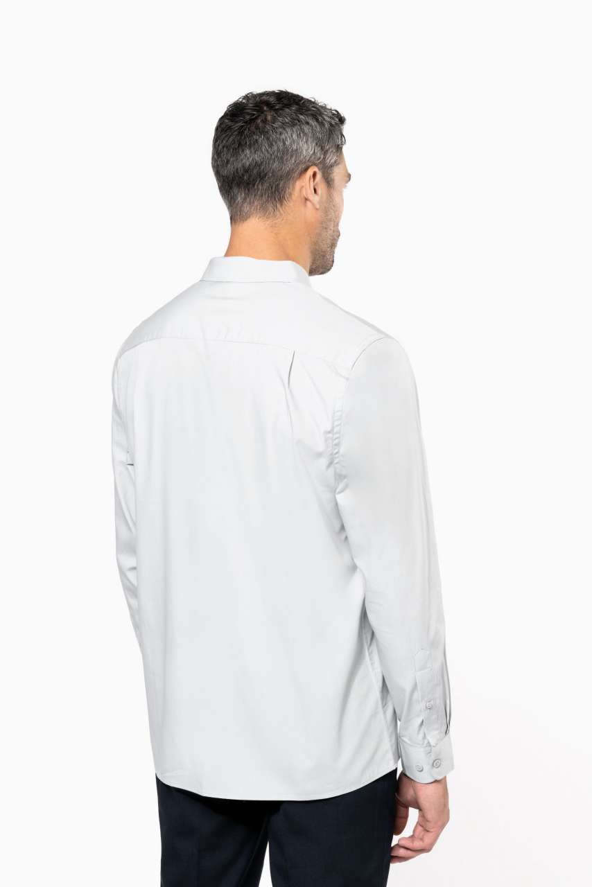 MEN'S LONG-SLEEVED COTTON POPLIN SHIRT - Slika 3