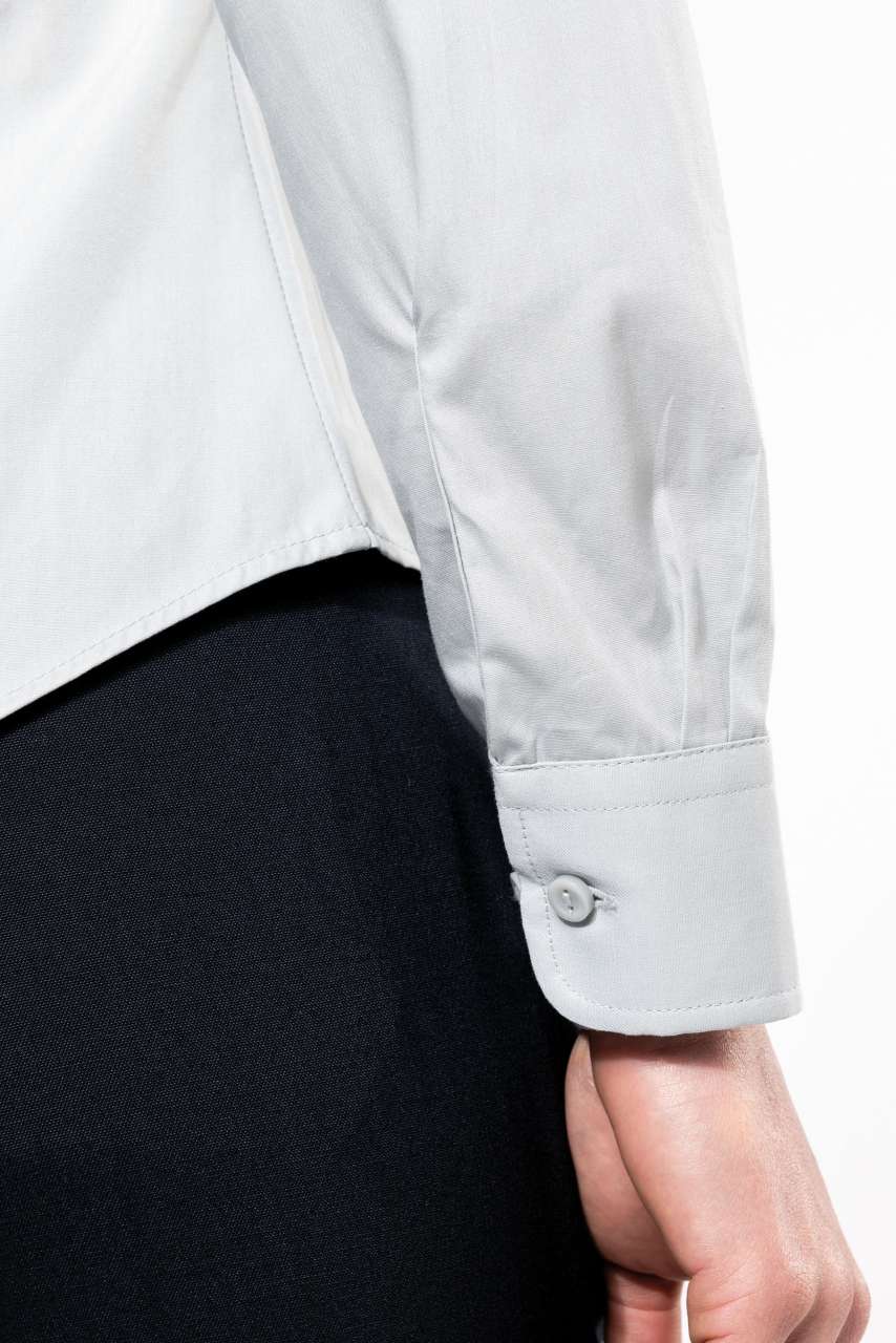 LADIES' LONG-SLEEVED COTTON POPLIN SHIRT - Slika 2