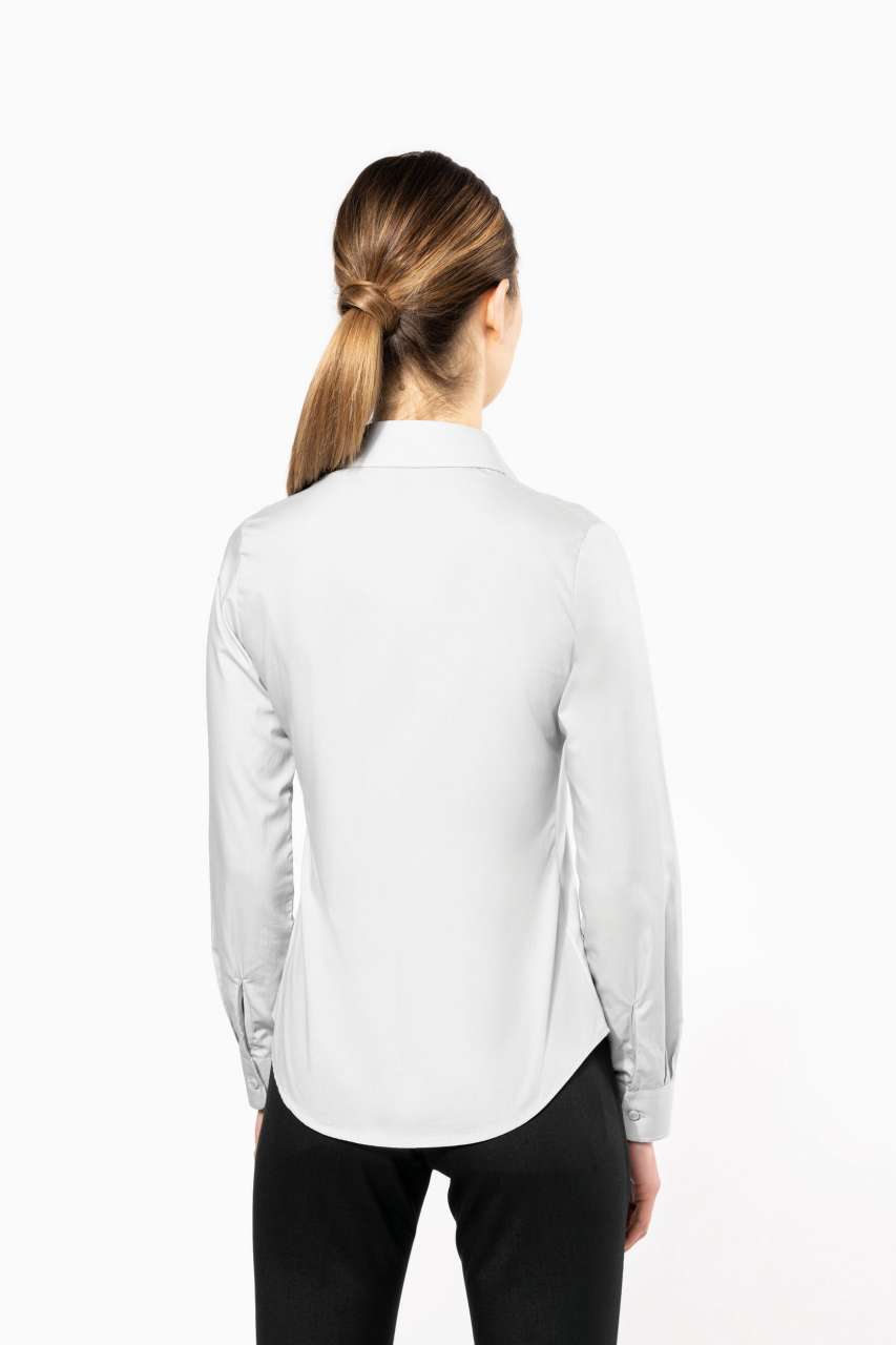 LADIES' LONG-SLEEVED COTTON POPLIN SHIRT - Slika 3