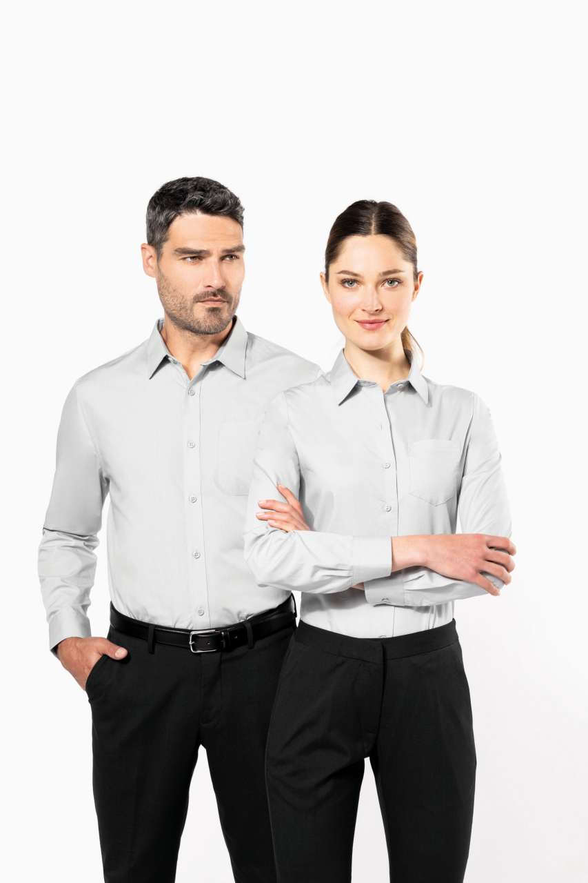 LADIES' LONG-SLEEVED COTTON POPLIN SHIRT - Slika 5