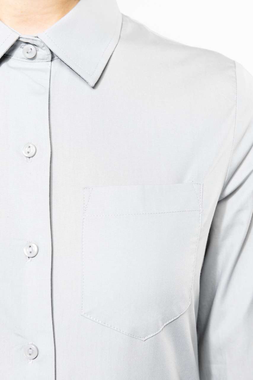 LADIES' LONG-SLEEVED COTTON POPLIN SHIRT - Slika 8