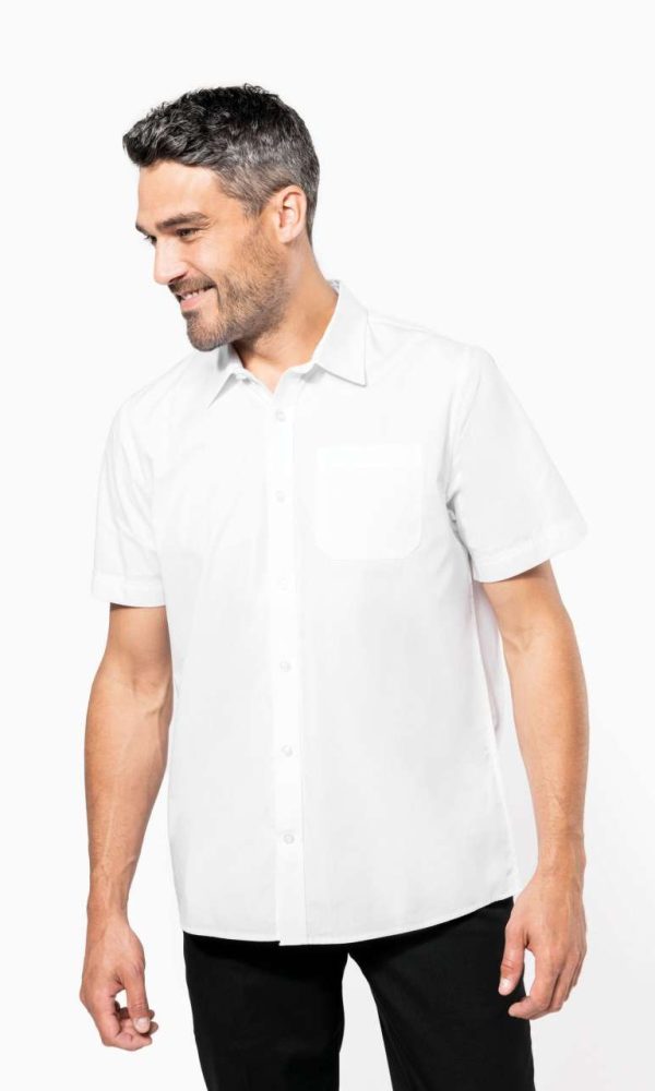 MEN'S SHORT-SLEEVED COTTON POPLIN SHIRT