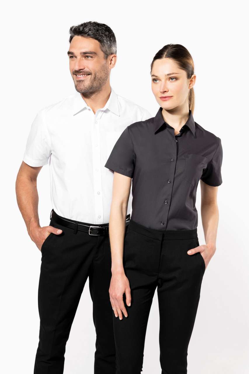 LADIES' SHORT-SLEEVED COTTON POPLIN SHIRT - Slika 2