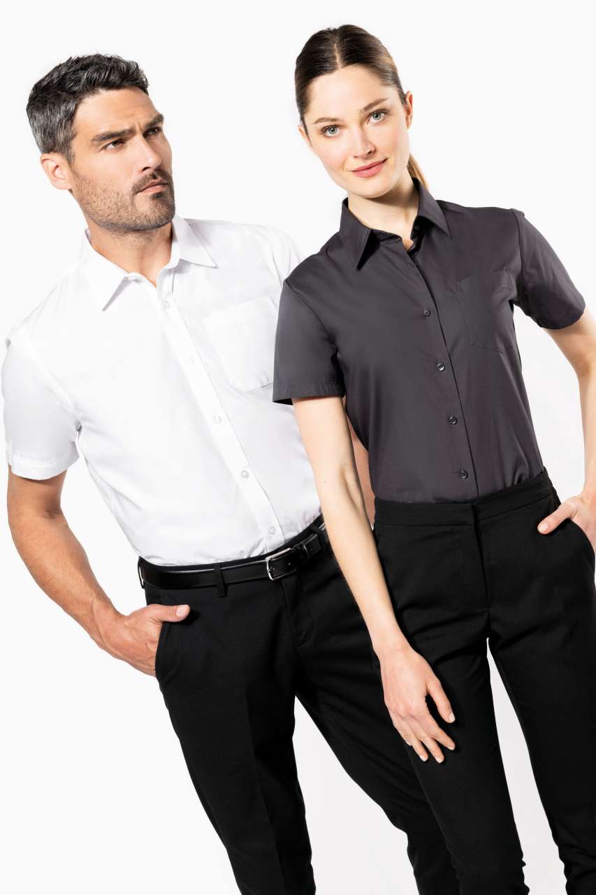 LADIES' SHORT-SLEEVED COTTON POPLIN SHIRT - Slika 3