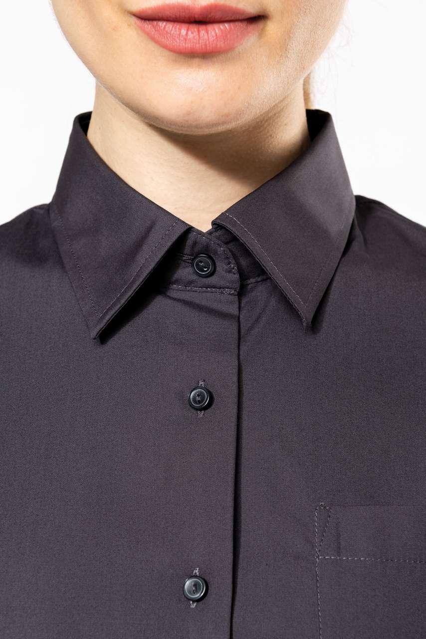 LADIES' SHORT-SLEEVED COTTON POPLIN SHIRT - Slika 4