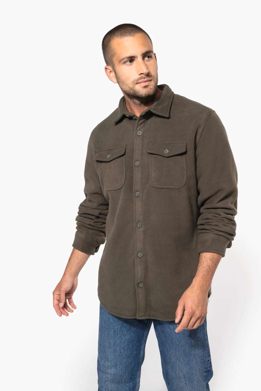 SHERPA-LINED FLEECE OVERSHIRT - Slika 7