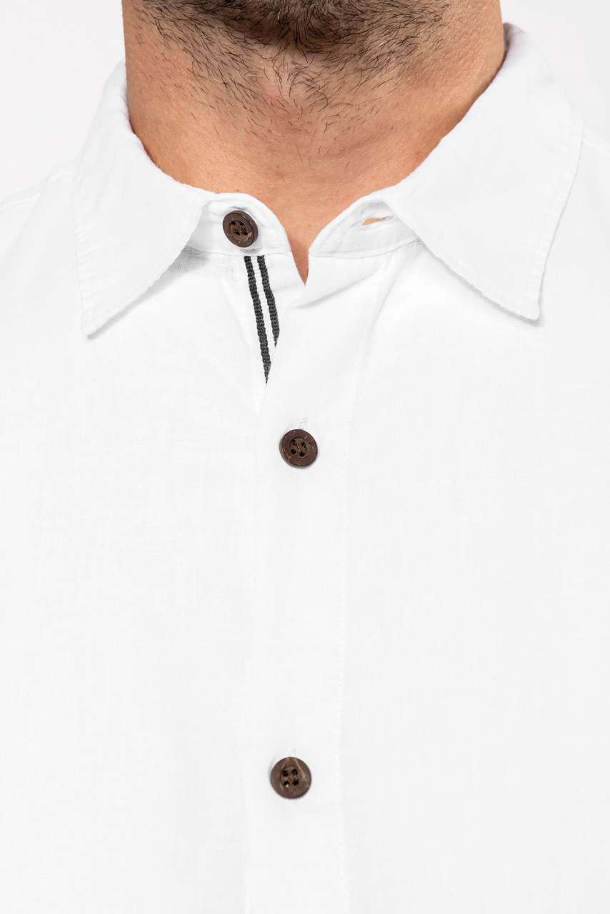 MEN'S LONG SLEEVE LINEN AND COTTON SHIRT - Slika 6