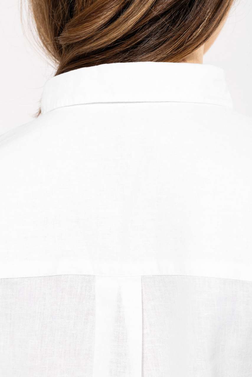 LADIES' LONG SLEEVE LINEN AND COTTON SHIRT - Slika 9