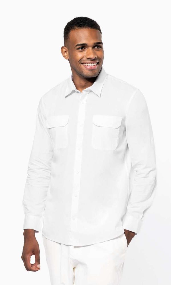 MEN'S LONG-SLEEVED SAFARI SHIRT