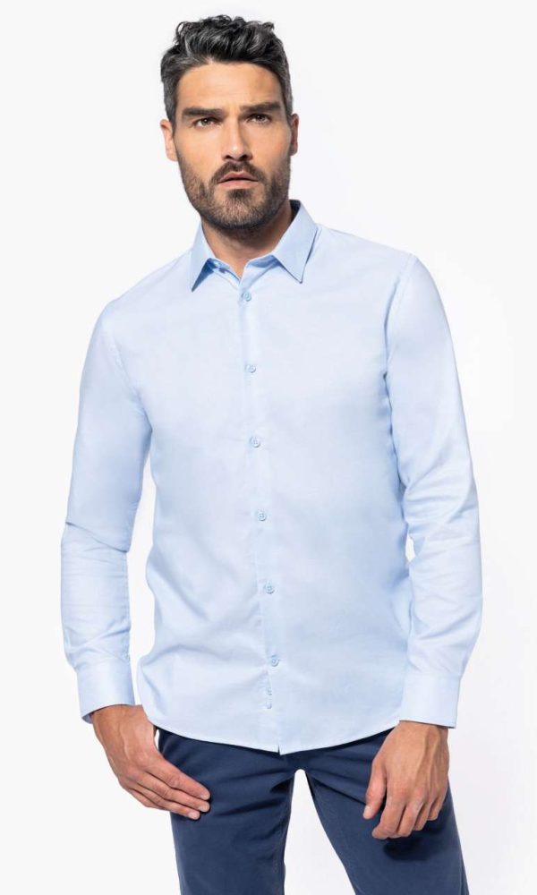 MEN LONG-SLEEVED EASY CARE SHIRT WITHOUT POCKET
