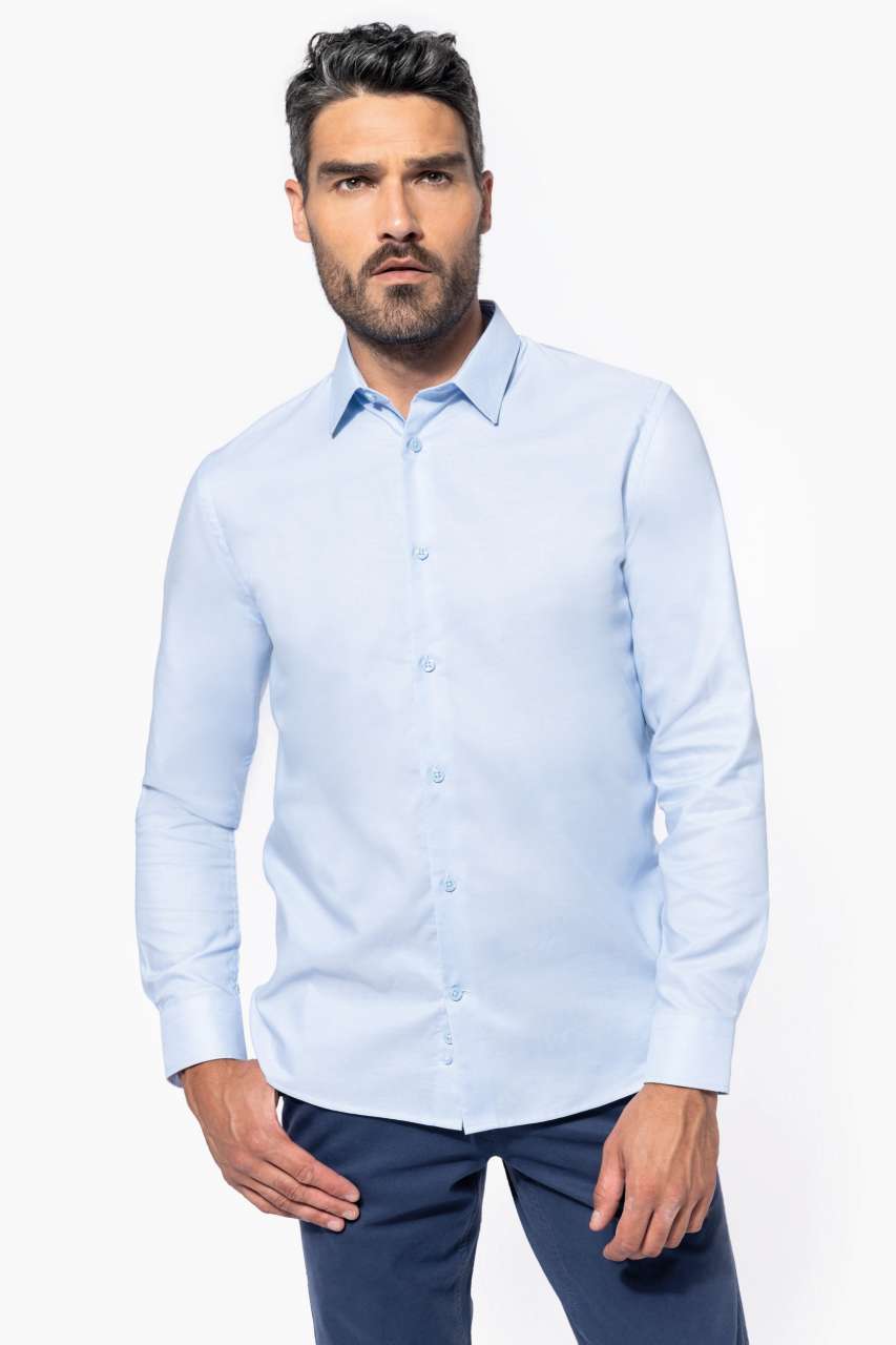 MEN LONG-SLEEVED EASY CARE SHIRT WITHOUT POCKET