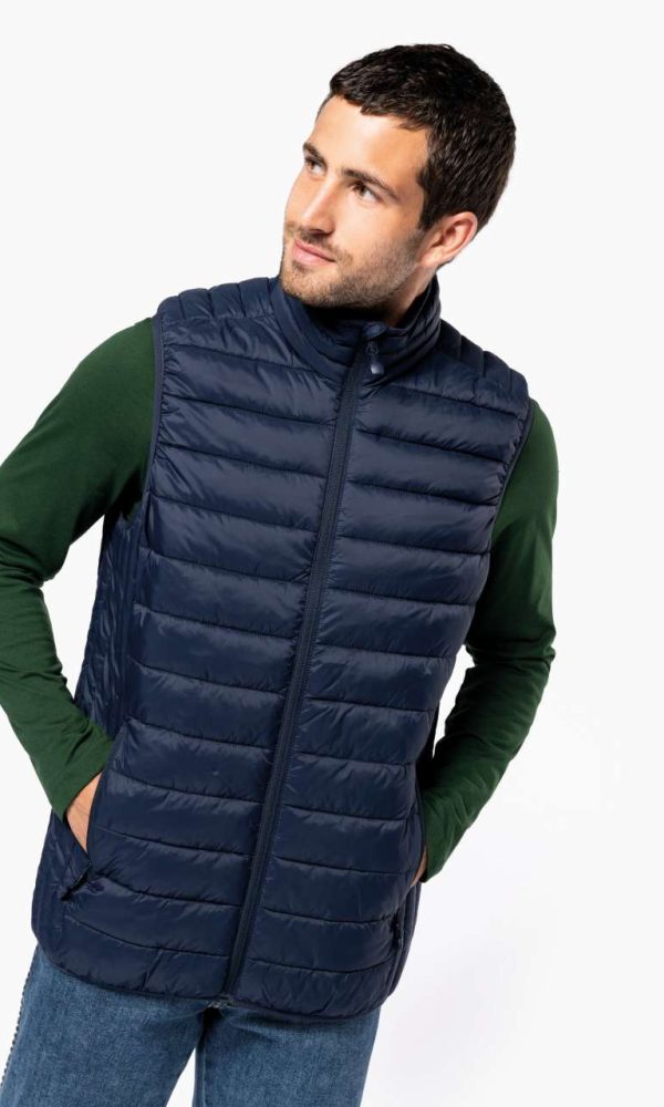 MEN’S LIGHTWEIGHT SLEEVELESS FAKE DOWN JACKET