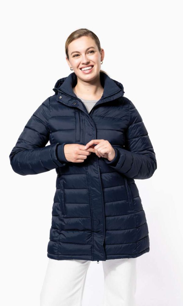 LADIES' LIGHTWEIGHT HOODED PADDED PARKA