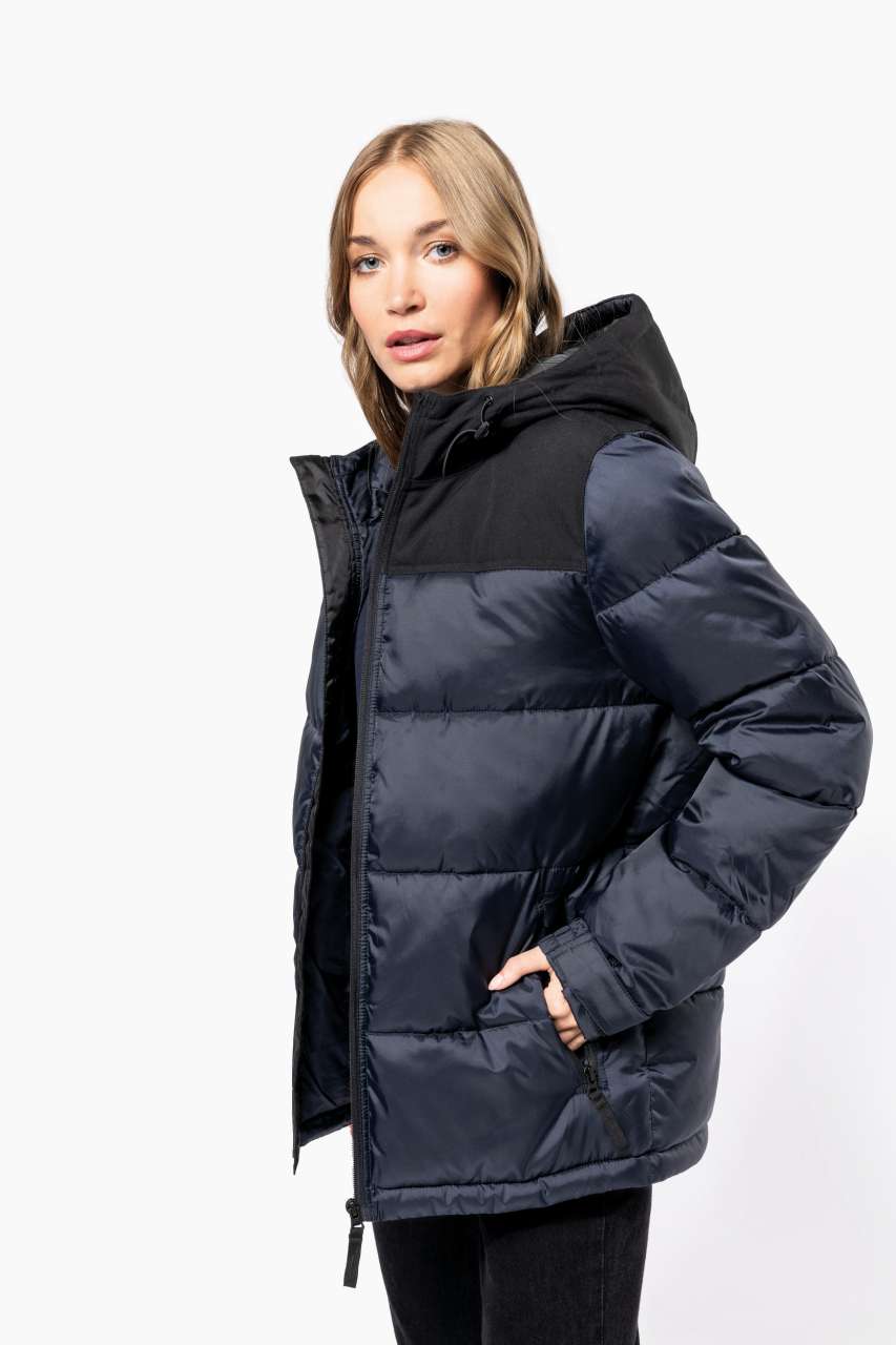 UNISEX BI-TONE PADDED JACKET WITH HOOD - Slika 3