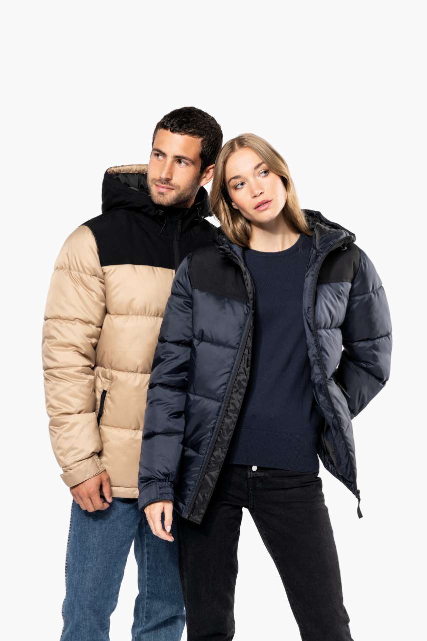 UNISEX BI-TONE PADDED JACKET WITH HOOD - Slika 4