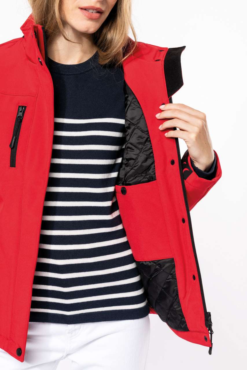 LADIES’ HOODED SOFTSHELL LINED PARKA - Slika 2