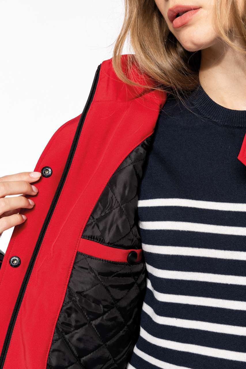 LADIES’ HOODED SOFTSHELL LINED PARKA - Slika 4