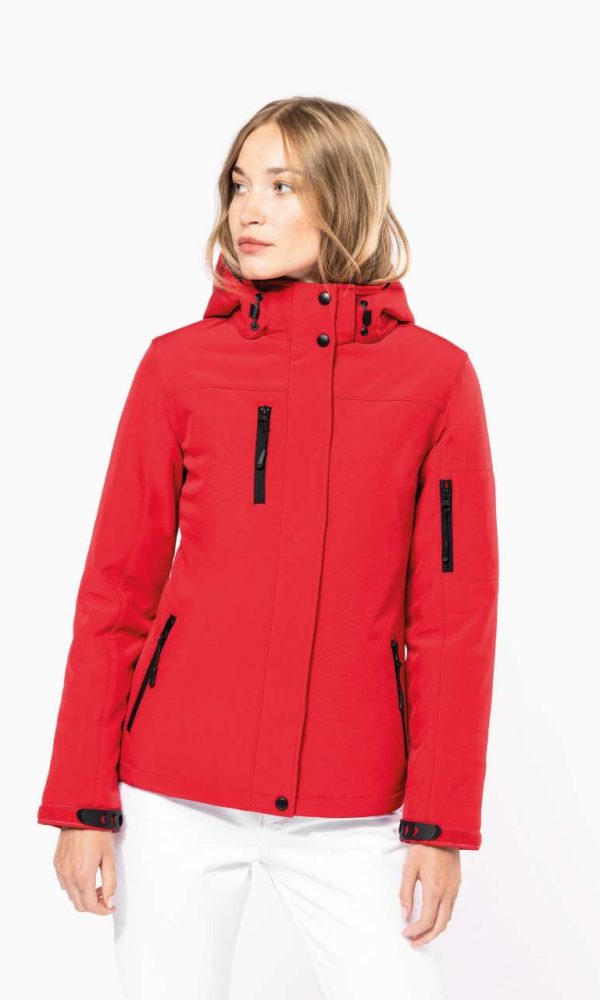 LADIES’ HOODED SOFTSHELL LINED PARKA