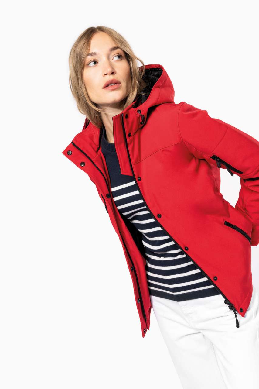 LADIES’ HOODED SOFTSHELL LINED PARKA - Slika 7