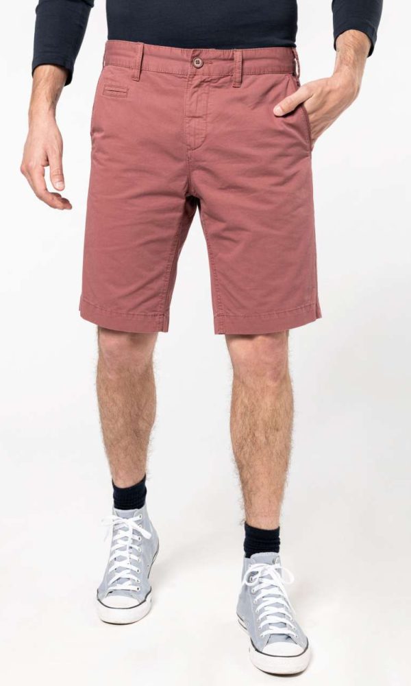 MEN'S WASHED EFFECT BERMUDA SHORTS
