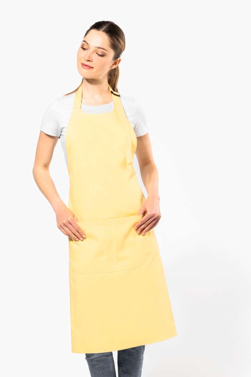 APRON WITH POCKET IN ORGANIC COTTON - Slika 3
