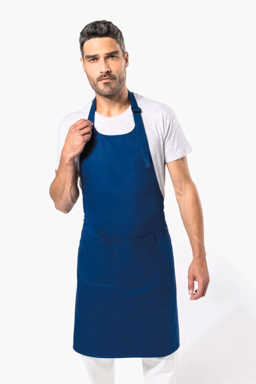 APRON WITH POCKET IN ORGANIC COTTON - Slika 6
