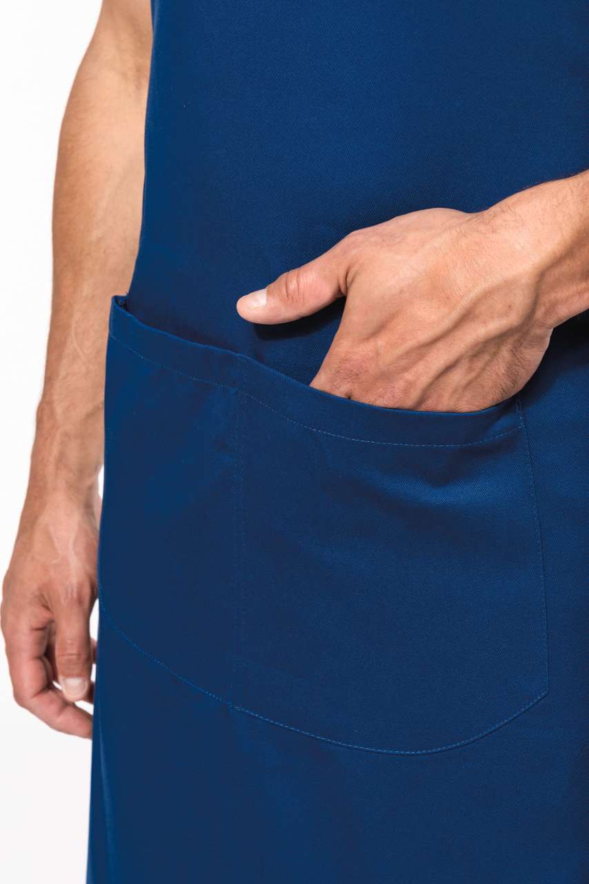 APRON WITH POCKET IN ORGANIC COTTON - Slika 8
