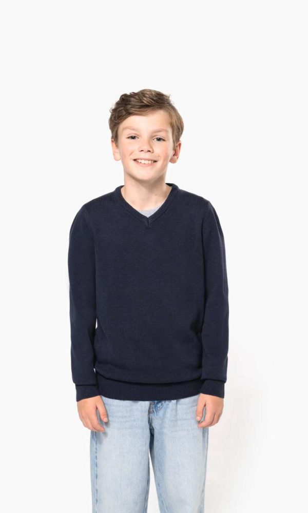 KIDS' V-NECK JUMPER