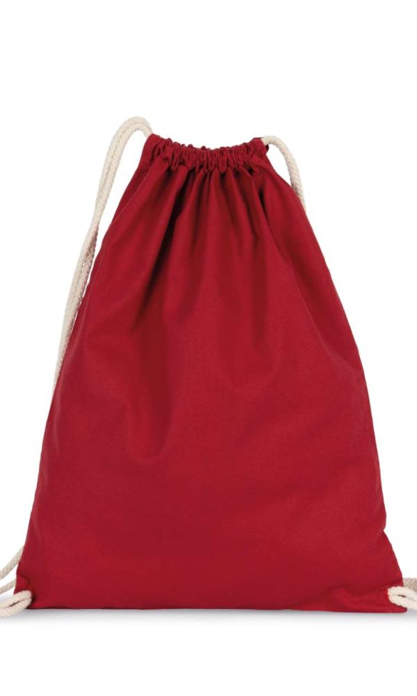 ORGANIC COTTON BACKPACK WITH DRAWSTRING CARRY HANDLES