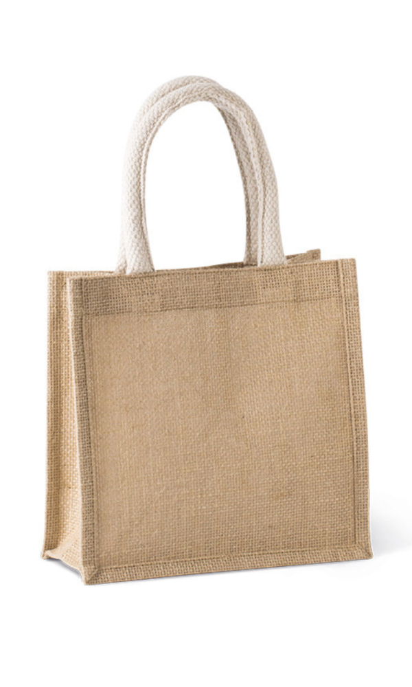 JUTE CANVAS TOTE - SMALL