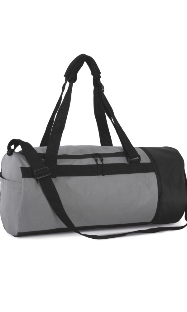 TUBULAR SPORTS BAG WITH SEPARATE SHOE COMPARTMENT