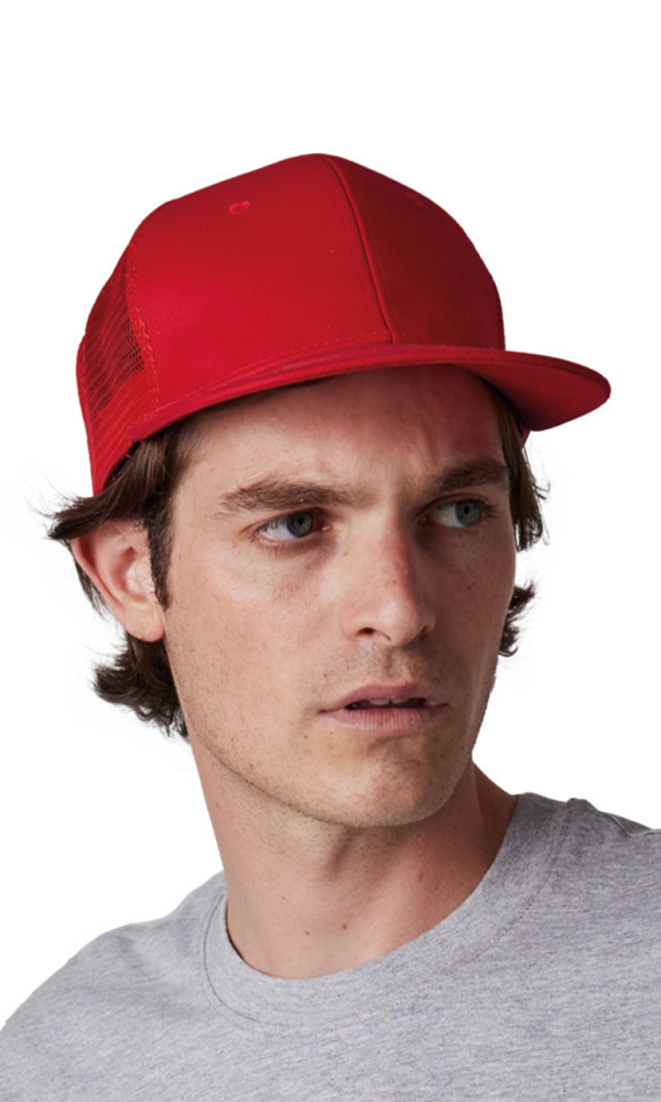 TRUCKER FLAT PEAK CAP - 6 PANELS